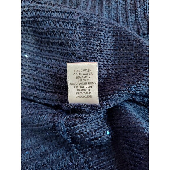 Women's Rabbit Rabbit Rabbit Long Sleeve Open Knit Cardigan Blue Medium - Picture 6 of 6